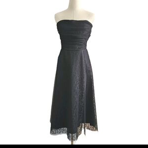 BCBGMAXAZRIA Strapless Black Cocktail Party Prom Evening Short Dress Size US 6
